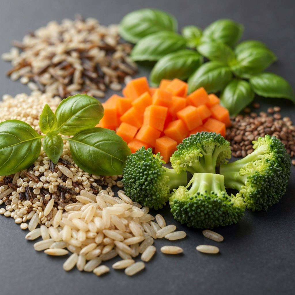 Close-up of food textures and sensory variety
